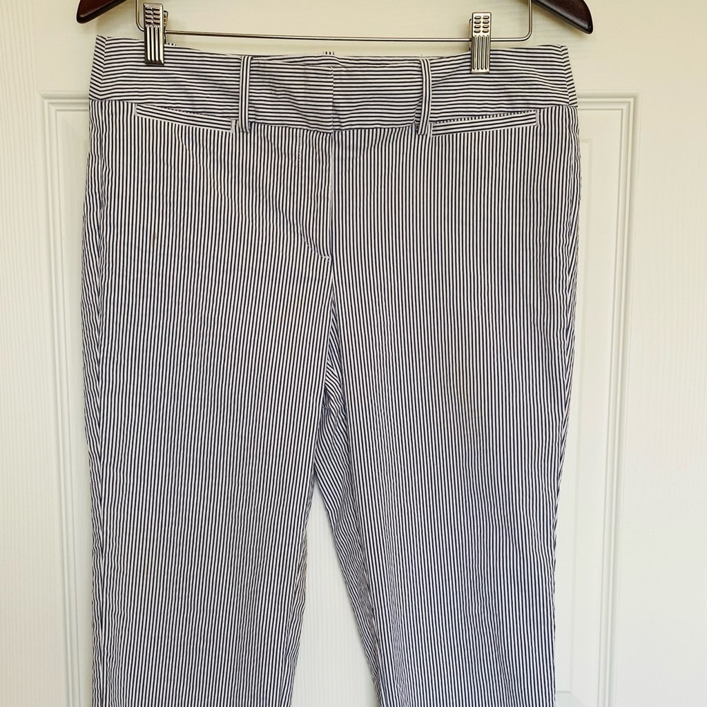 Ann Taylor blue and white strip pants